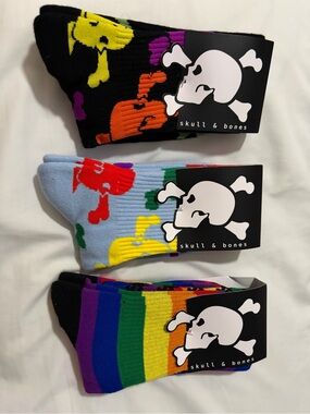 Bundle of Skull and Bones Pride Socks